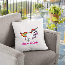 Încarcă imaginea în vizualizatorul Galerie, Pernă personalizată cu Unicorn + Nume | DTG
