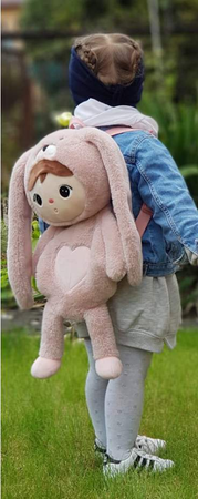 Rucsăcel personalizat Powder Pink Bunny 56cm