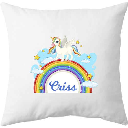 Pernă personalizată cu Unicorn/Norișori + Nume | DTG