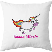 Încarcă imaginea în vizualizatorul Galerie, Pernă personalizată cu Unicorn + Nume | DTG
