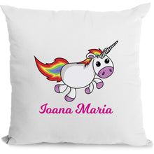 Încarcă imaginea în vizualizatorul Galerie, Pernă personalizată cu Unicorn + Nume | DTG
