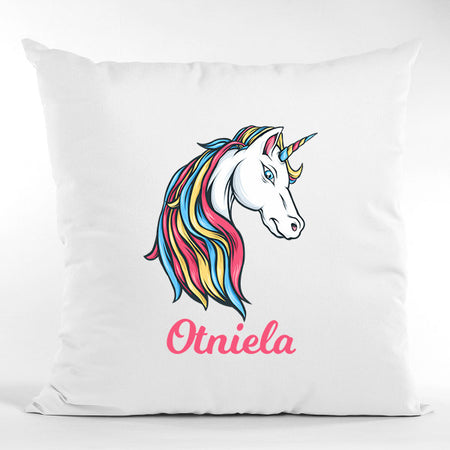 Pernă bumbac personalizată 40x40cm Unicorn + Nume