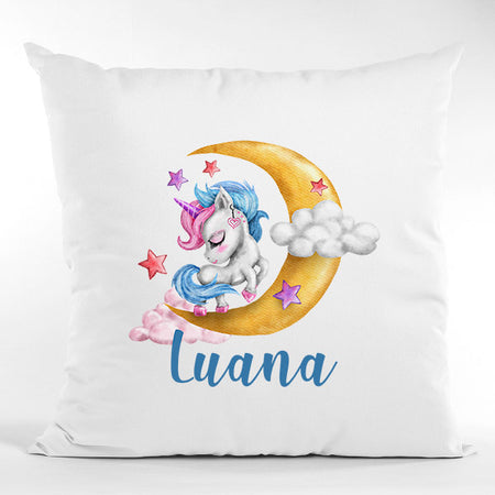 Pernă bumbac personalizată 40x40cm Unicorn + Nume