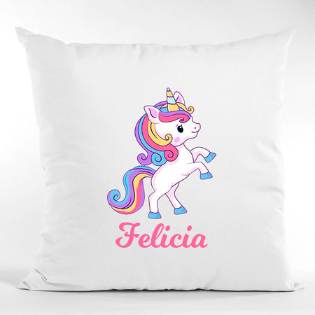 Pernă bumbac personalizată 40x40cm Unicorn + Nume