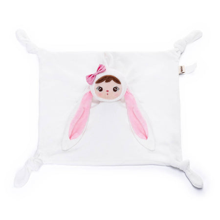 DouDou personalizat Iepuraș cu fundiță 25x25cm